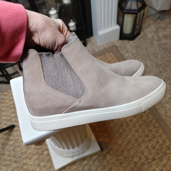 VINCE Newlyn Suede High-top Sneakers, Color: Woodsmoke Womens 7 - Picture 4 of 14